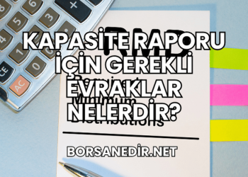 Kapasite Raporu İçin Gerekli Evraklar Nelerdir?